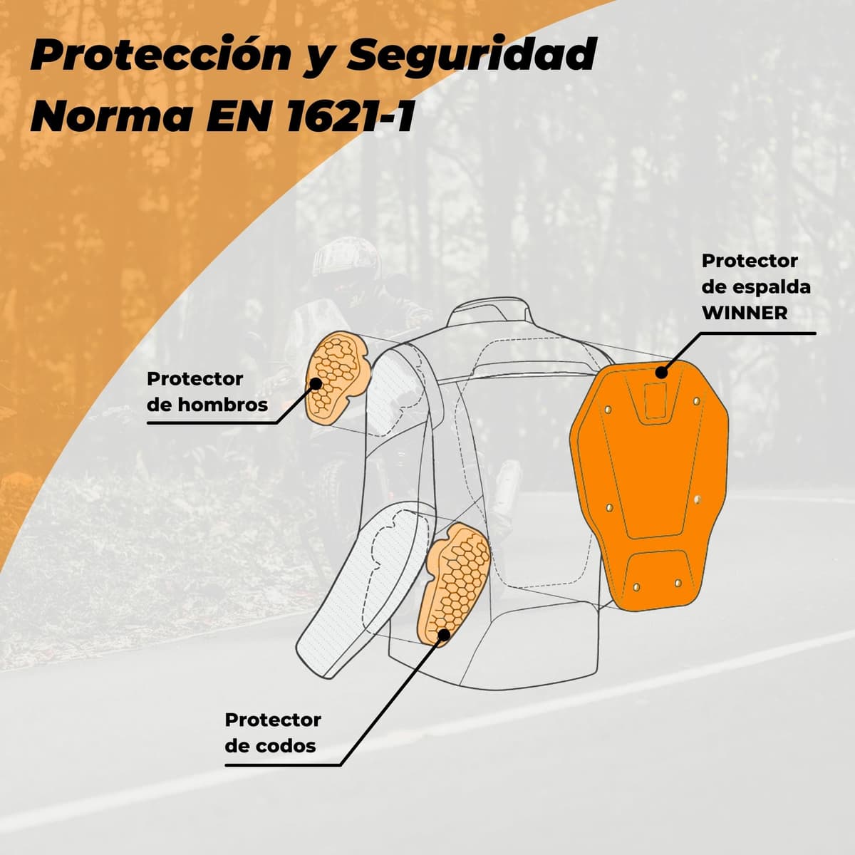 Chaqueta Moto Mujer 4 Estaciones Impermeable con Protecciones CE incluídas y Forro Extraíble — view 5