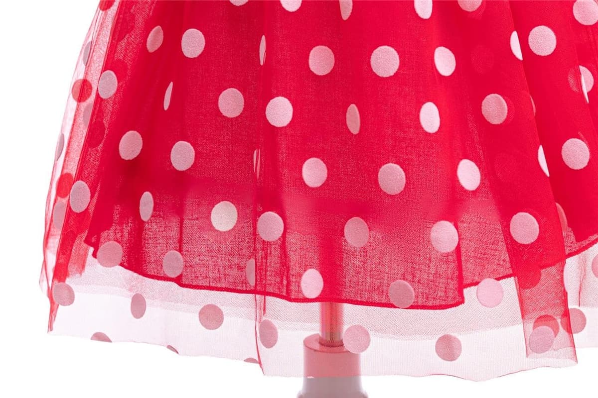 Lito Angels Disfraz Vestido de Princesa Ratona Mouse con Aro de Pelo Orejas de Ratón para Bebe Niñas Talla 18-24 meses, Lunares Rojo (Número de etiqueta 90) — view 6