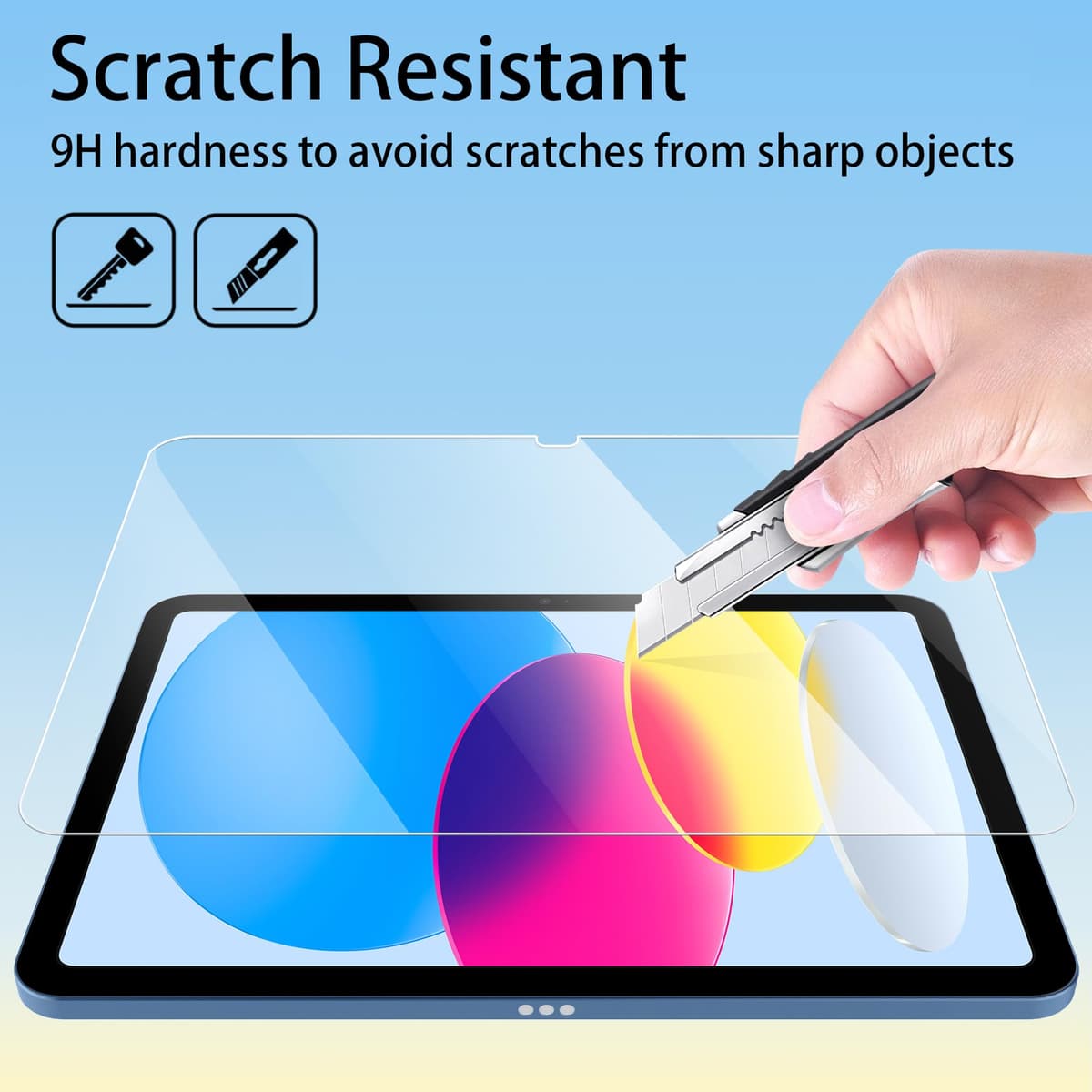 4youquality [2-Pack Screen Protector for iPad (A16) 11th / 10th Generation (2025/2022) (iPad 11 & 10), Tempered Glass Film, Anti-Scratch, Impact-Resistant — view 5