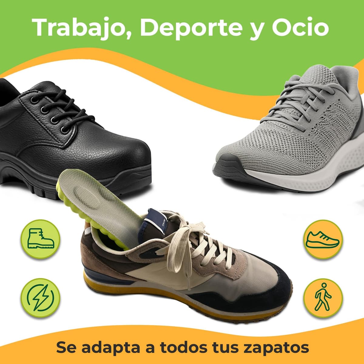 Slim Feet PRO Plantilla Nube Confort Ortopédica XXL 43-44 – Amortiguadora y Transpirable | Antideslizante | Alivio para Pies, Rodillas y Espalda – Hombre & Mujer — view 3