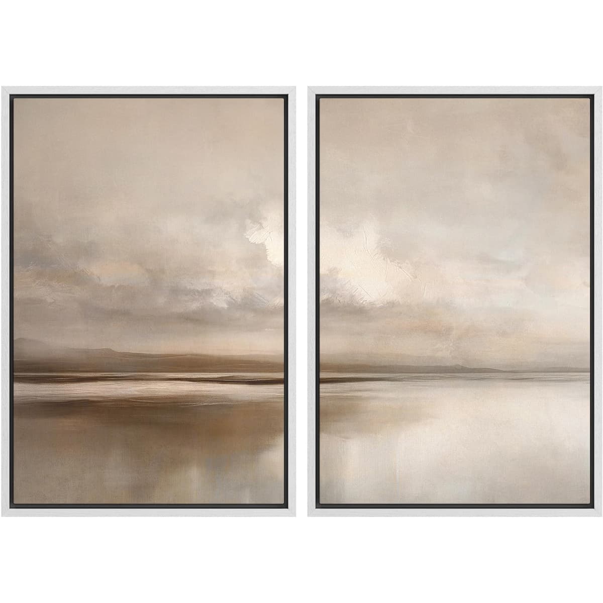 MUDECOR Framed Canvas Print Wall Art Monochromatic Gradient Abstract Minimalist Gray Illustrations Modern Art Decorative Bohemian Colorful Chic for Living Room, Bedroom, Office - 16"x24"x2 Black — view 77
