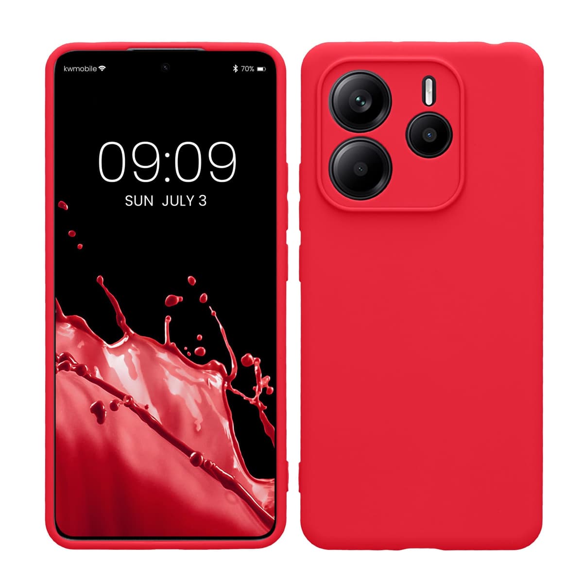 kwmobile Carcasa Compatible con Xiaomi Redmi Note 14 Pro 5G / Poco X7 Funda - Funda Ultrafina de TPU con Bordes elevados - Lavanda Metalizado — view 51