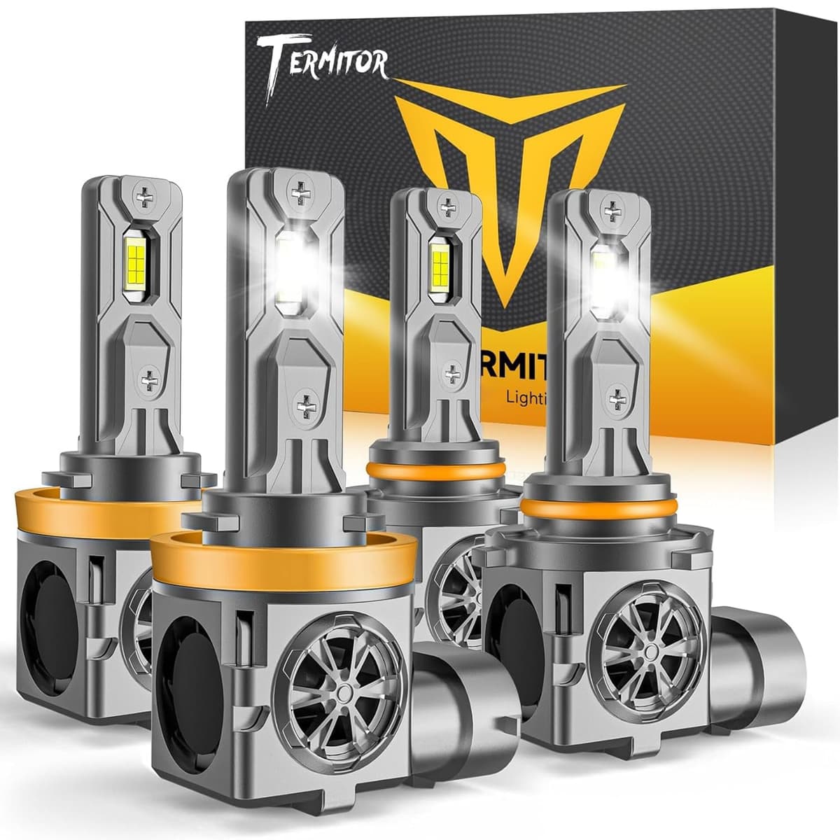 Termitor Latest H7/H7LL Bulbs, 50,000LM 900% Brightness, 6500K White Super Bright, 1:1 Halogen Size, 6500 Cool White H7 Fog Lights, No Adapter Required, Easy Install, Non-Polarity, Pack of 2 — view 14