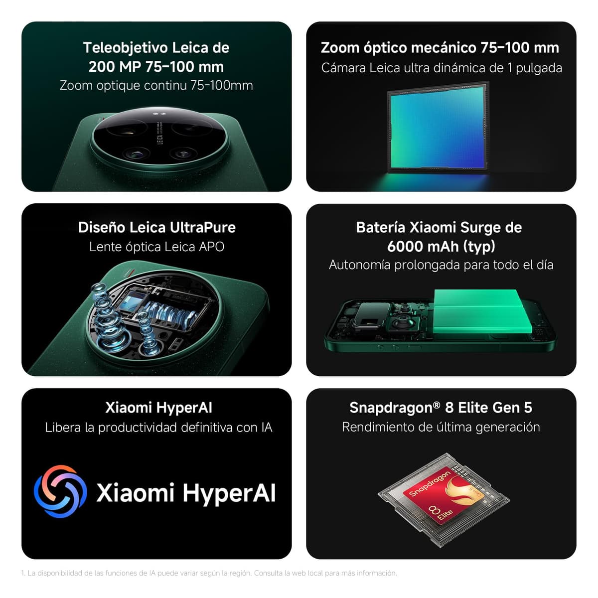 XIAOMI 17 Ultra - Smartphone de 16+512GB, Teleobjetivo Leica de 200 MP (75-100 mm), Snapdragon 8 Elite Gen 5, HyperAI, 1 año de garantía Extra, Cargador no Incluido, Negro (Versión ES) — view 3
