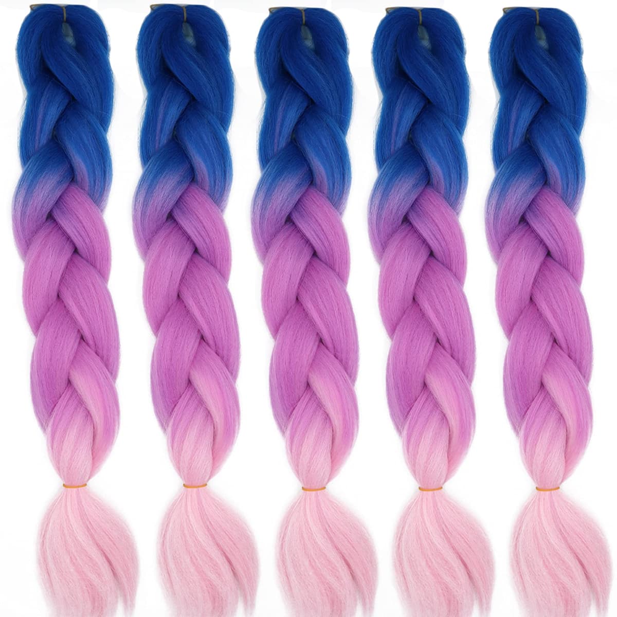 24" Braiding Hair Extension Jumbo Braids Synthetic 3bundles/pack Crochet Hair Afro Box Braid Heat Resistent (Dark Purple) — view 136