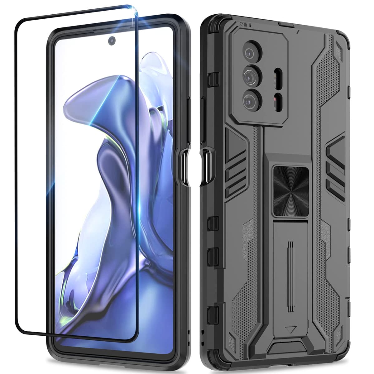 Funda para CMF Phone 2 Pro, Carcasa Antigolpes con Soporte anular metálico, Case Protectora de Grado Militar, Negro — view 1482