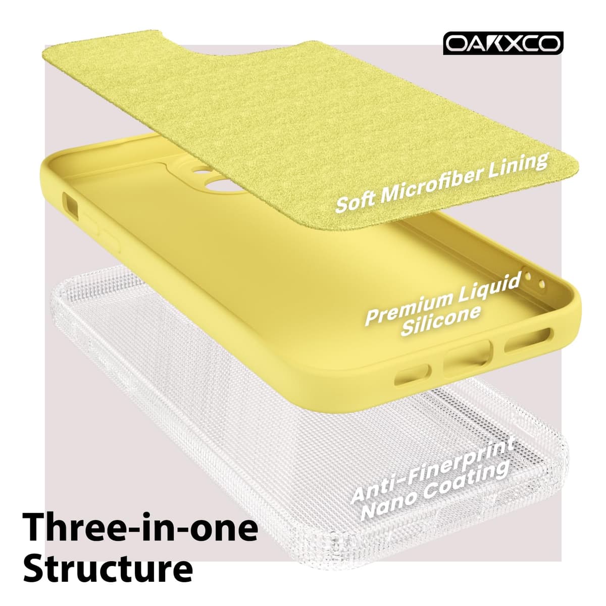 oakxco for iPhone 17 Pro Max Phone Case Liquid Silicone, Cute Thin Slim Grip Soft Rubber Gel for Women Men, Smooth Matte TPU Plain Solid Color Girly Simple Case with Camera Cover, Light Pink — view 935