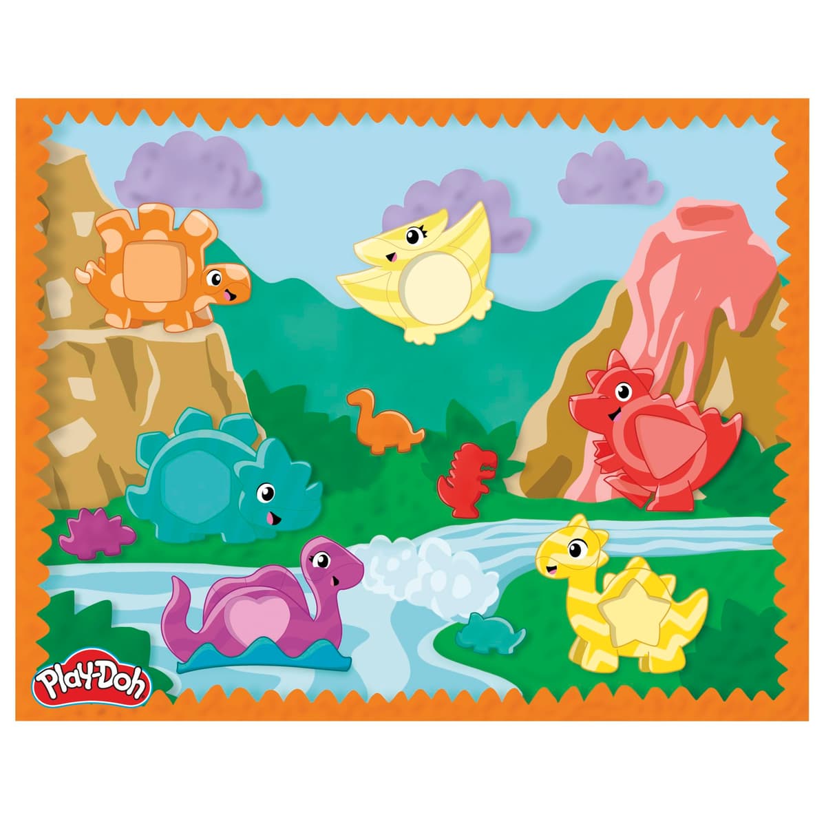Play-Doh Hasbro, Dinosaurio, Formas y Colores, Juguetes de Arte y Manualidades, Materiales Artísticos para Niños y Niñas de 2 Años o Más, 6 Botes, Plastilina de Colores, Creatividad, Regalo — view 12