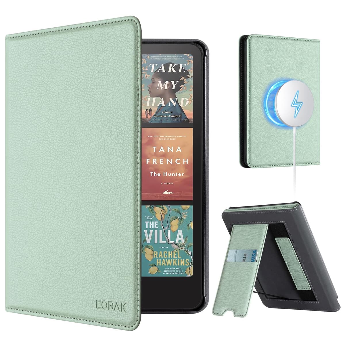 CoBak Funda para 7" Kindle Paperwhite 12th Generation 2024 y Kindle Colorsoft Signature Edition 2024 7 Pulgadas - Funda Protectora Ligera con Auto Sueño/Estela, Salvia Verde — view 10