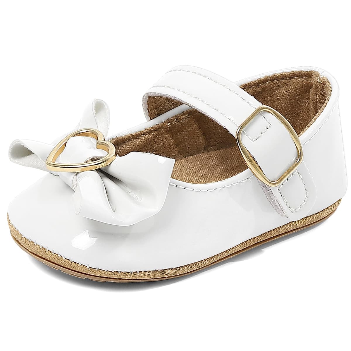 LACOFIA Baby Girls Anti-Slip First Walking Shoes Infant Bowknot Mary Jane Princess Party Shoes Prewalkers — view 12