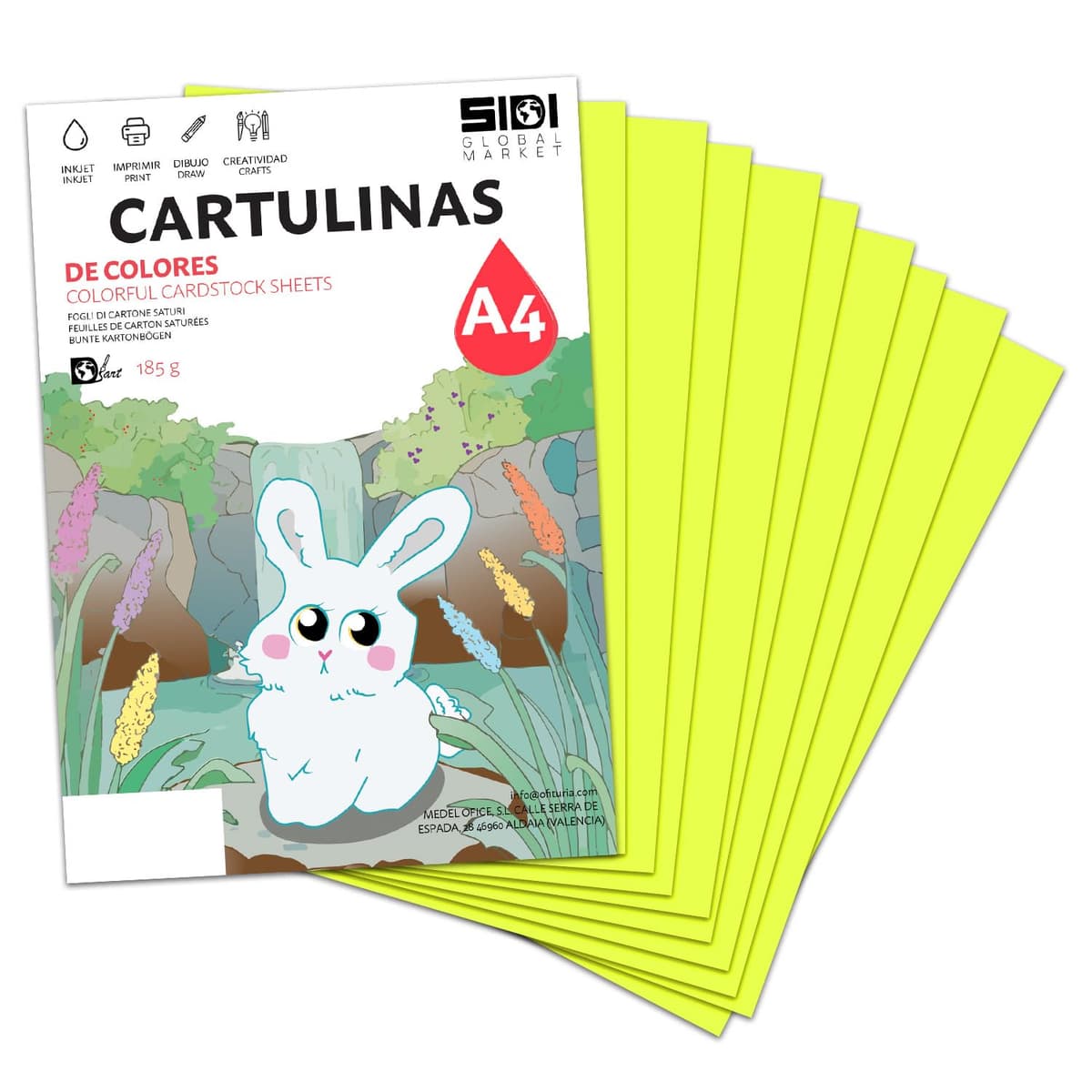 Cartulina A4 Azul Metalizada 230 g Cartulina Brillo Reflectante para Manualidades, Scrapbooking, Impresora Inkjet y Láser, Papel Cartulina Premium Metalizado – SIDI (azul metalizado, 25h) — view 80