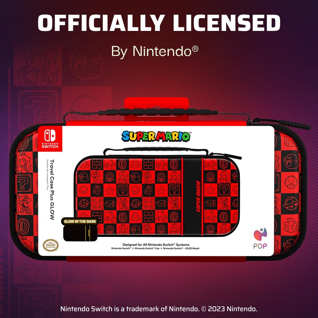 PDP Estuche de viaje Plus GLOW Super Icon Travel Case Nintendo Switch — view 5