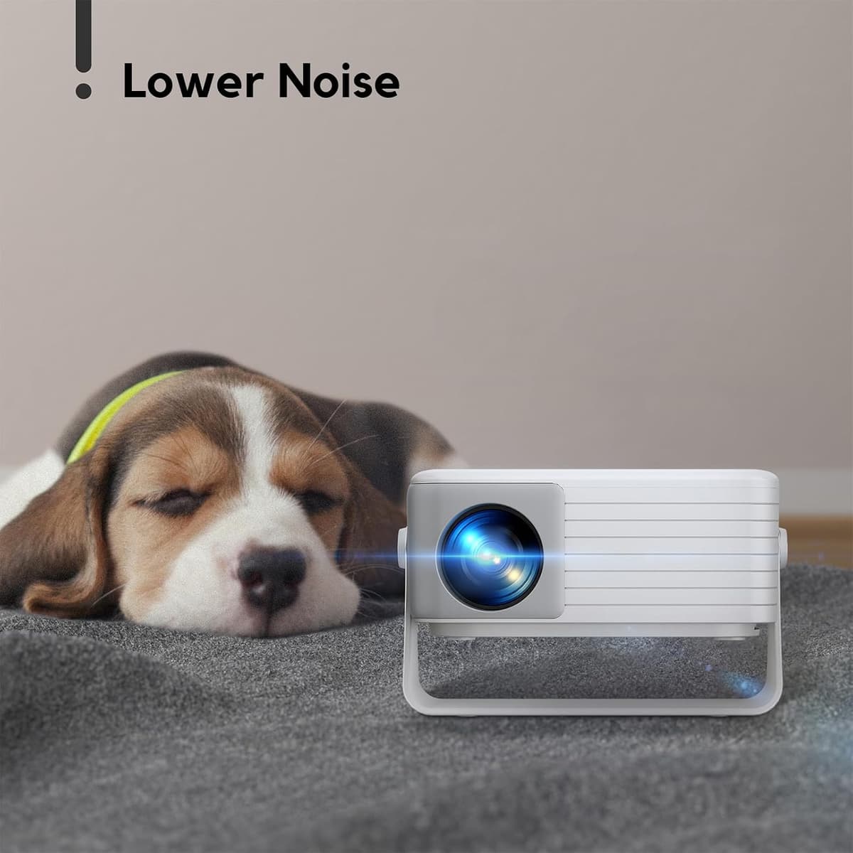 Mini Projector, AKIYO O1 2026 Upgraded 15000Lumen Projector, 360° Rotating, Auto Keystone, 50% Zoom, Portable Projectors 1080P Full HD Supported, Compatible with iOS/Android/TV Stick/HDMI/USB/Switch — view 3