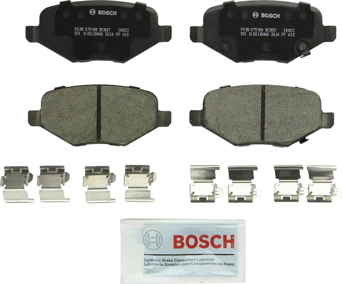 Bosch BC914 QuietCast Premium Ceramic Disc Brake Pad Set For: Acura ILX; Honda Accord, Civic, CR-V, Element, Fit, Front — view 73