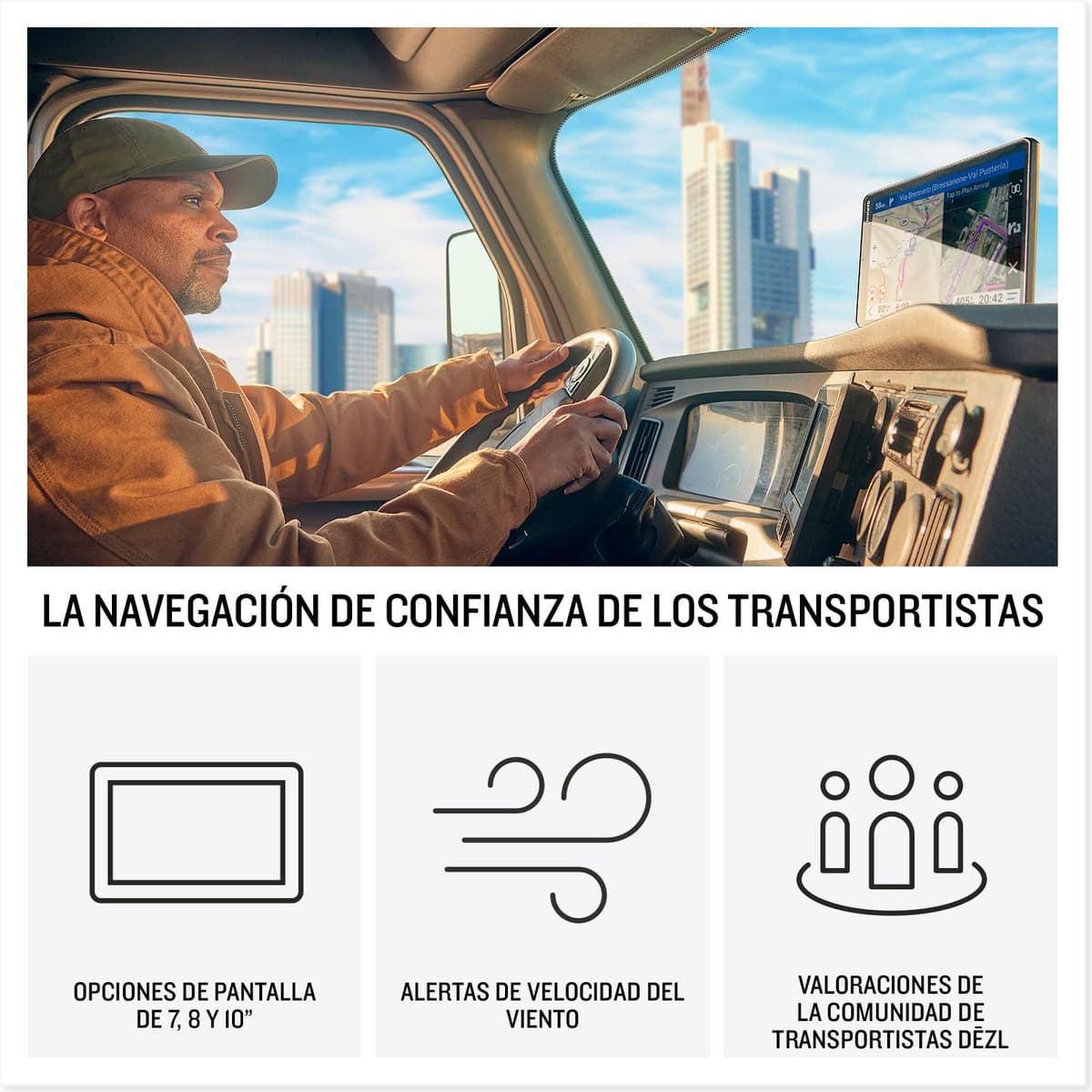 Garmin dēzl LGV820, GPS para camión con Pantalla Brillante de 8'', Información de tráfico en Tiempo Real, Voz y Asistencia al Conductor, Rutas Personalizadas, Mapas de EU, Alertas meteorológicas — view 2