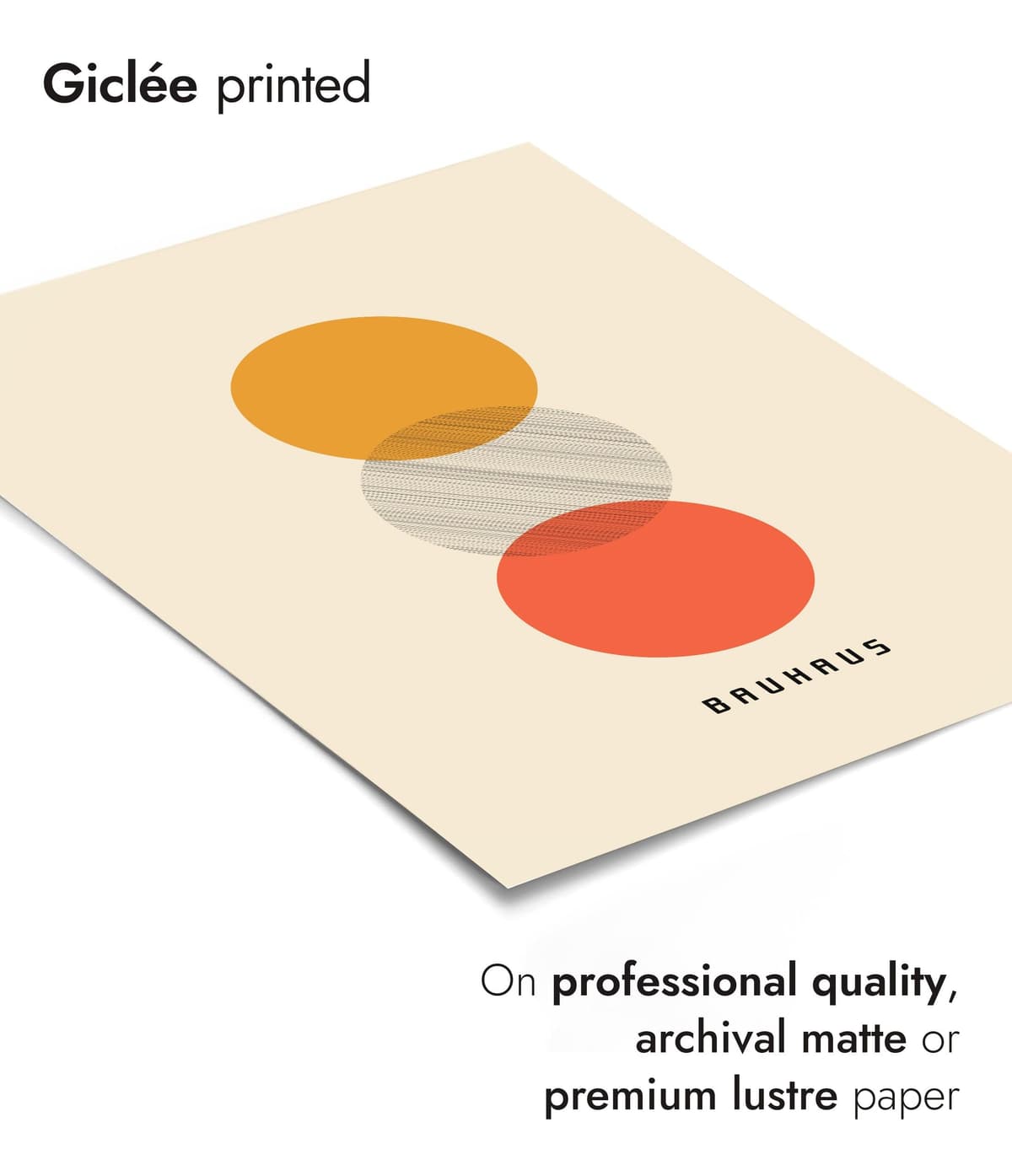 Sunset Poster, Bauhaus Print, Framed Abstract Art, Mid-Century Wall Art, Modern Home Decor, Gift Idea, Archival Matte, A4 (Print Only) - 29.7x21cm — view 3