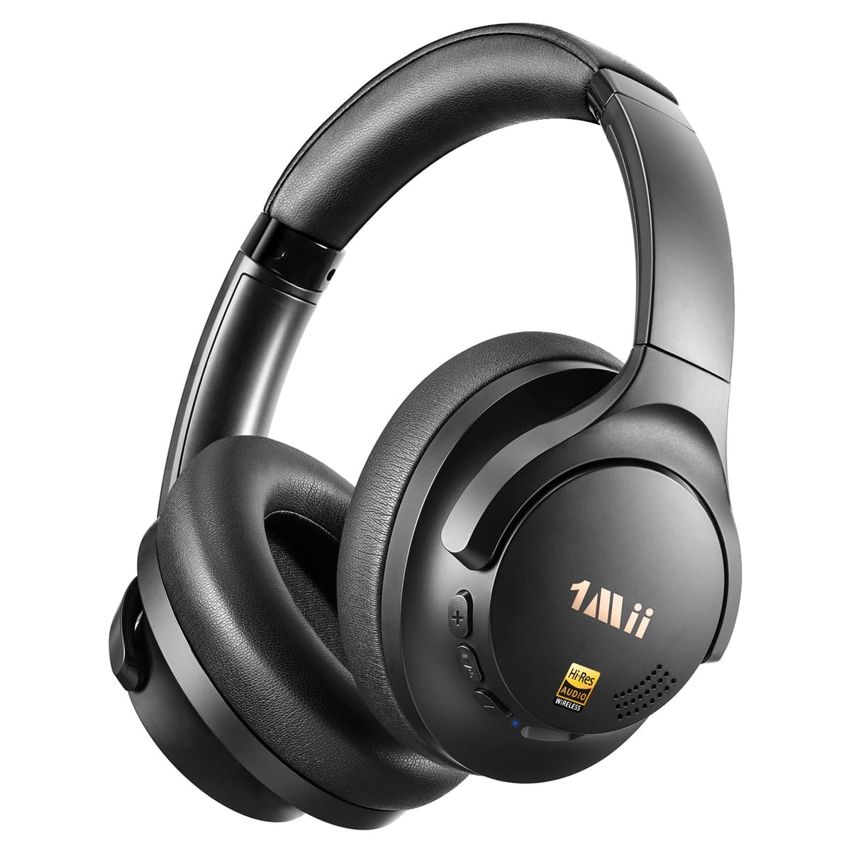 1Mii AI Y8+ Auriculares Inalámbricos Bluetooth 6.0 Cancelación de Ruido Activa Híbrida Cascos, LDAC Hi-Res Audio, 100H de Reproducción, Traducción IA, Chat de Voz, EQ con App - Negro