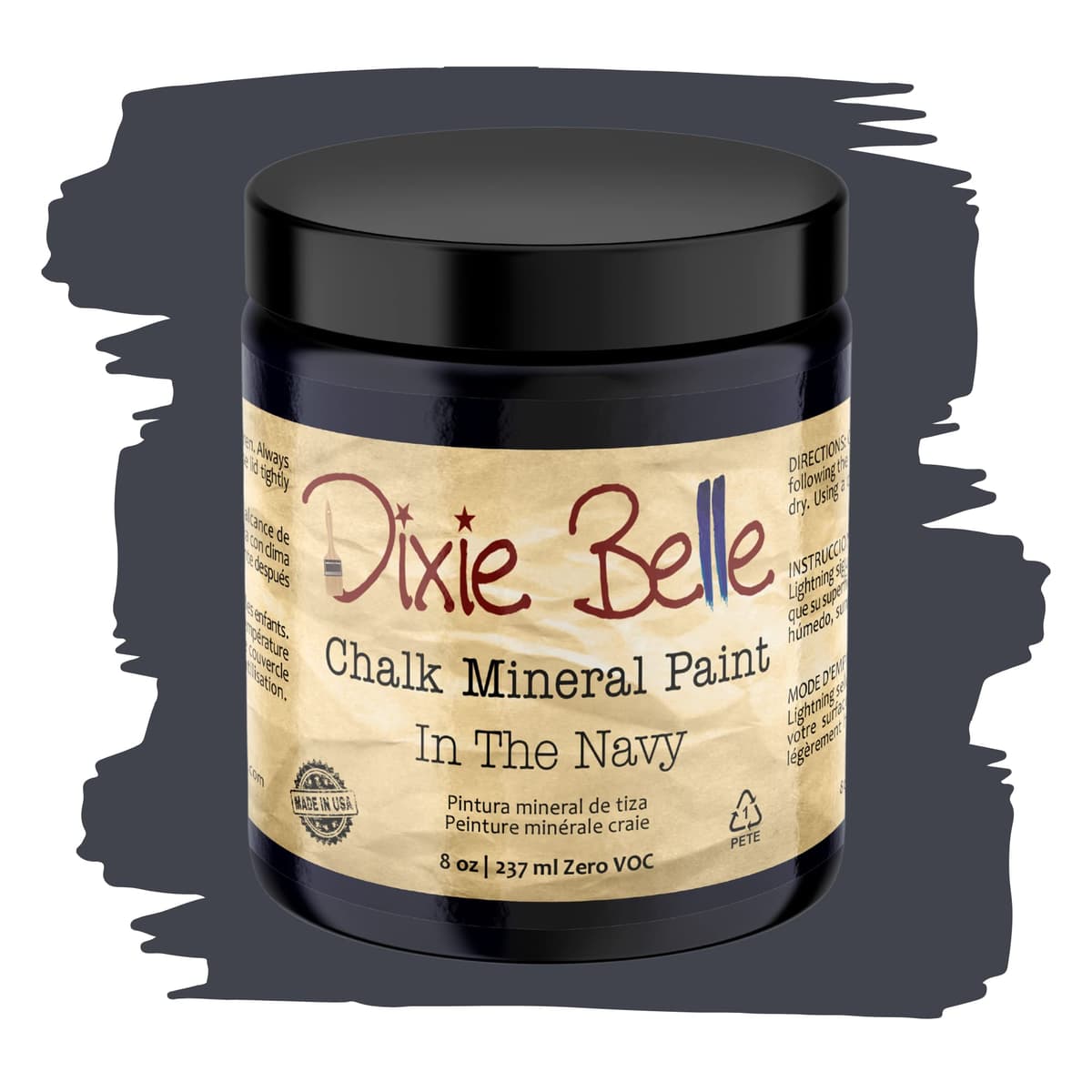 Dixie Belle Paint Company Chalk Finish Furniture Paint - Caviar (32oz) - Matte Black Chic Chalk Mineral DIY Furniture Paint — view 20