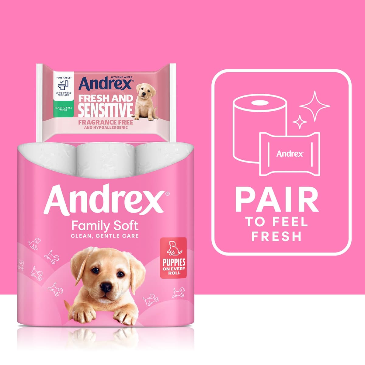 Andrex Family Soft Toilet Roll - 72 Toilet Rolls, 2-Ply, Bulk Buy, Fragrance Free, FSC Certified — view 4