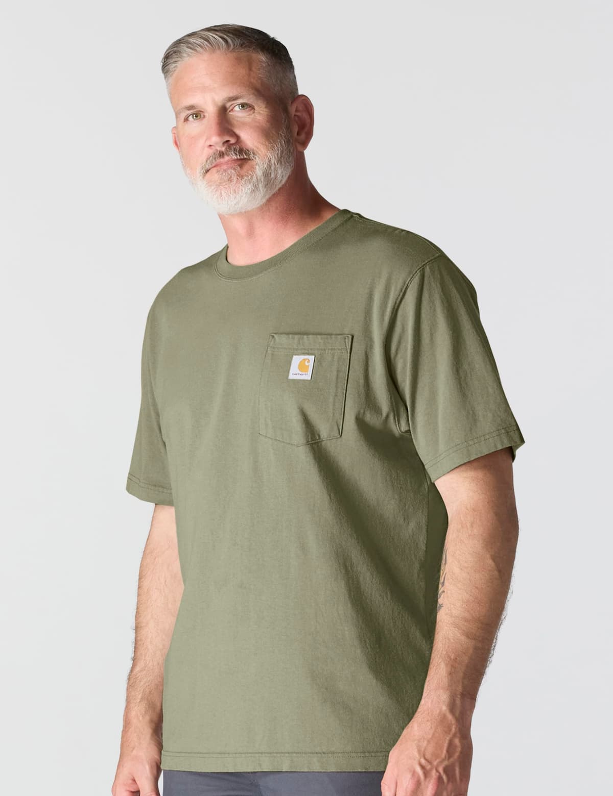 Carhartt Mens Loose Fit Heavyweight Short-Sleeve Pocket T-Shirt (Also Available in Big & Tall) CloseoutWork Utility T-Shirt — view 2