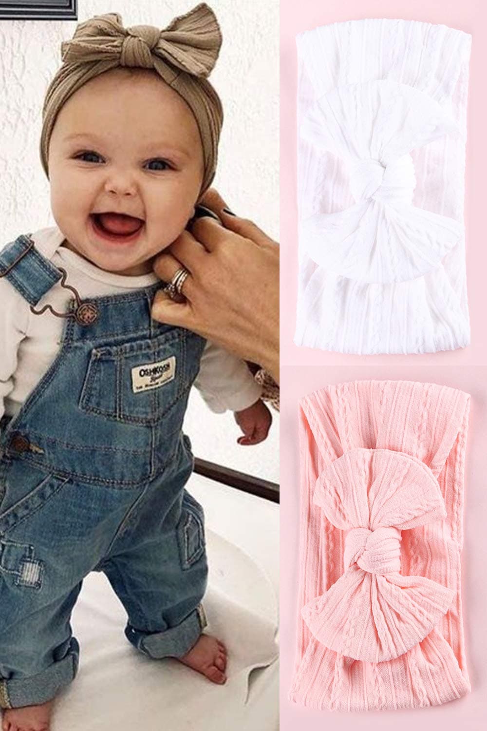 Hocaies Vendas del bebé Hairband de los bebés recién Nacidos Diademas de bebé anchas con lazo Diadema Elástica Niñas Banda Para Cabeza Bebe Accesorio Bebe Niñas Recien Nacida — view 2