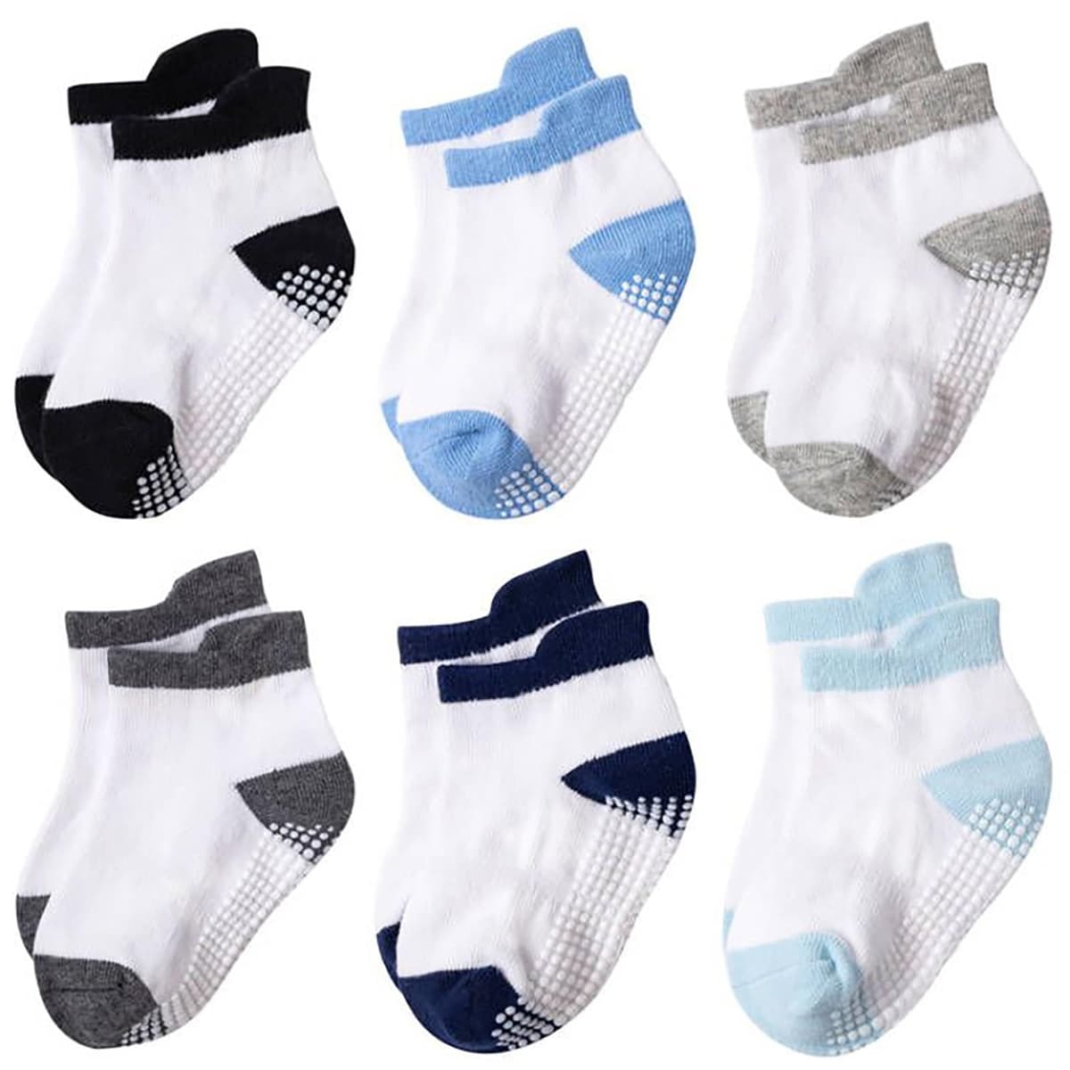 DRESHOW Calcetines Tobilleros Antideslizantes con Suelas Antideslizantes para Bebés Niños Pequeños Niños Niñas — view 11