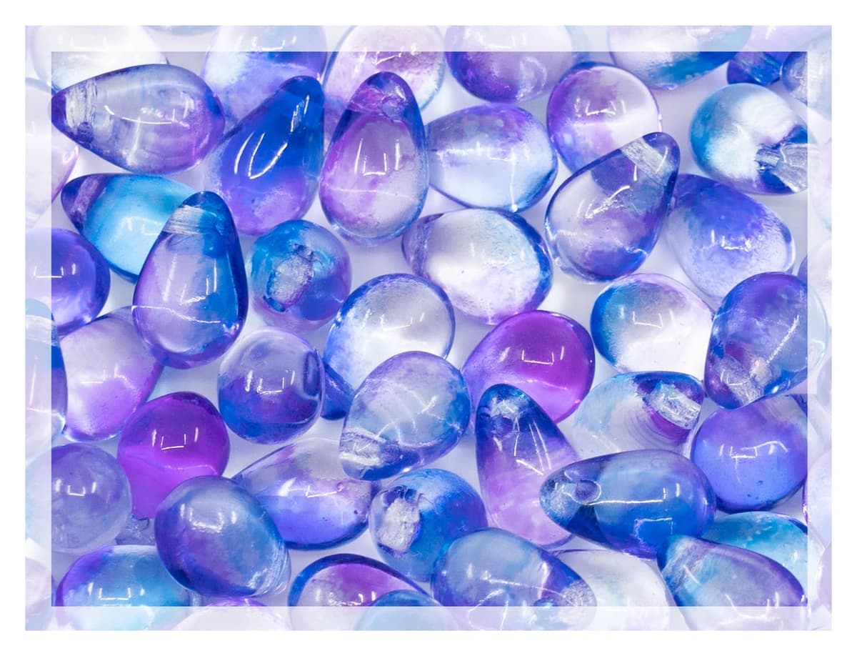 Czech 50-Piece Glass Beads, 6x9mm, Teardrop Siam Red — view 74