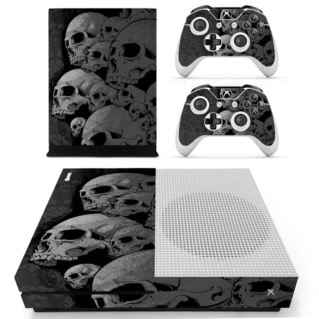 DOTBUY Vinyl Decal Full Body Skin Sticker For Microsoft Xbox One S Console And 2 Controllers And Kinect 2.0 (All White) — view 32