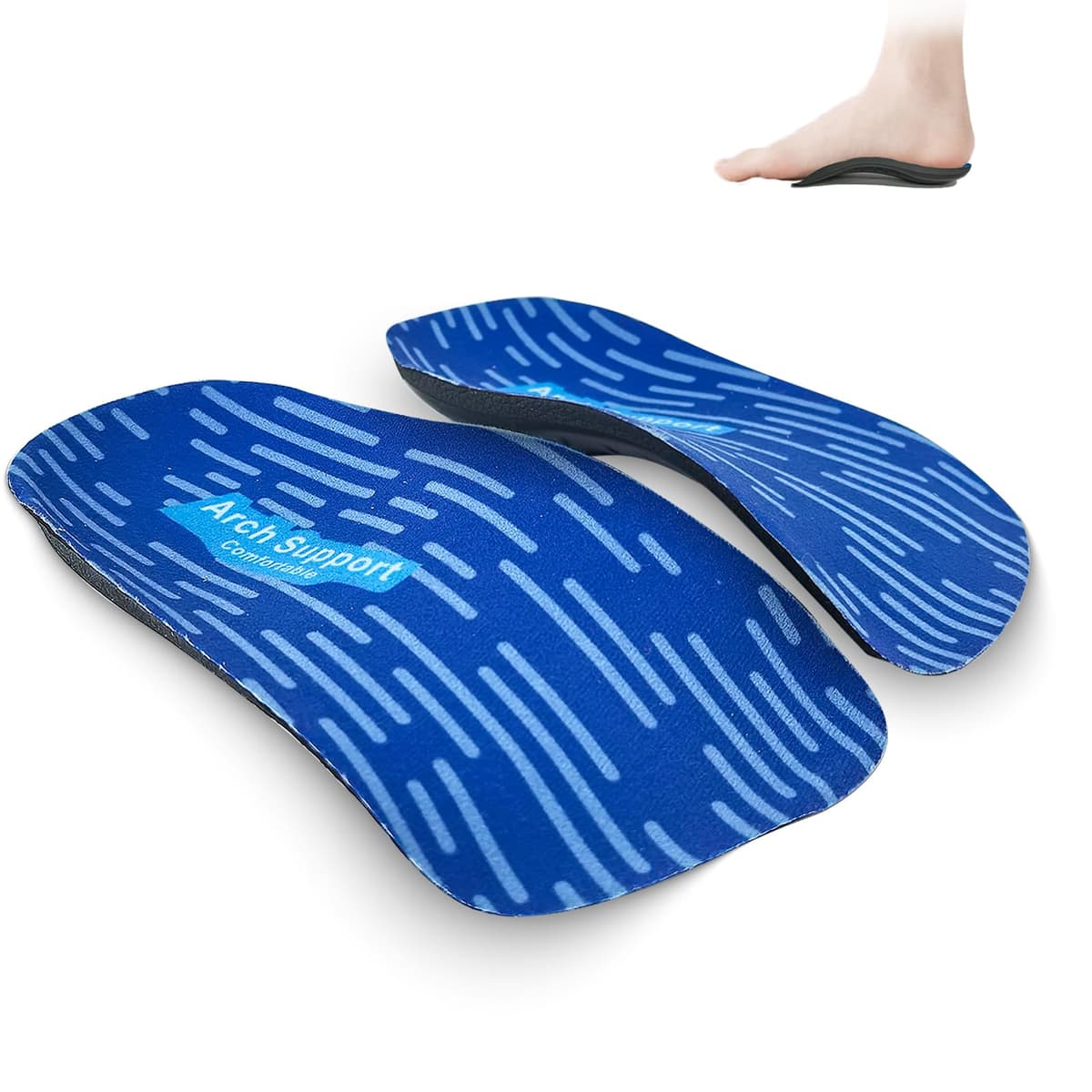 3/4 Plantillas Ortopédicas Unisex, Soporte de Arco Alto, Facilidad Fascitis Plantar, Pies Planos, Sobre-pronación, Dolor de Pie(EU 35-36)