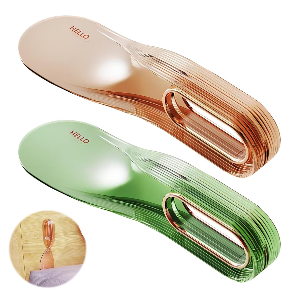 2 Piezas Herramientas para Levantar colchones, Herramienta para Doblar sábanas, Elevador de colchón Easy Lifters, Organizador de sábanas y Colchones Accesorios para Cambiar Sábanas (Naranja, Verde)