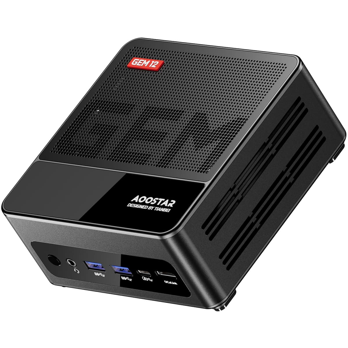AOOSTAR GEM12 MAX Mini PC Ryzen 7 8745HS (8C/16T up to 5.1GHz), Support OpenClaw NO RAM NO SSD, Radeon 780M Graphics Gaming Computers, with OCuLink Dual USB4, HDMI/Dual 2.5G LAN/ BT5.2/WIFl6