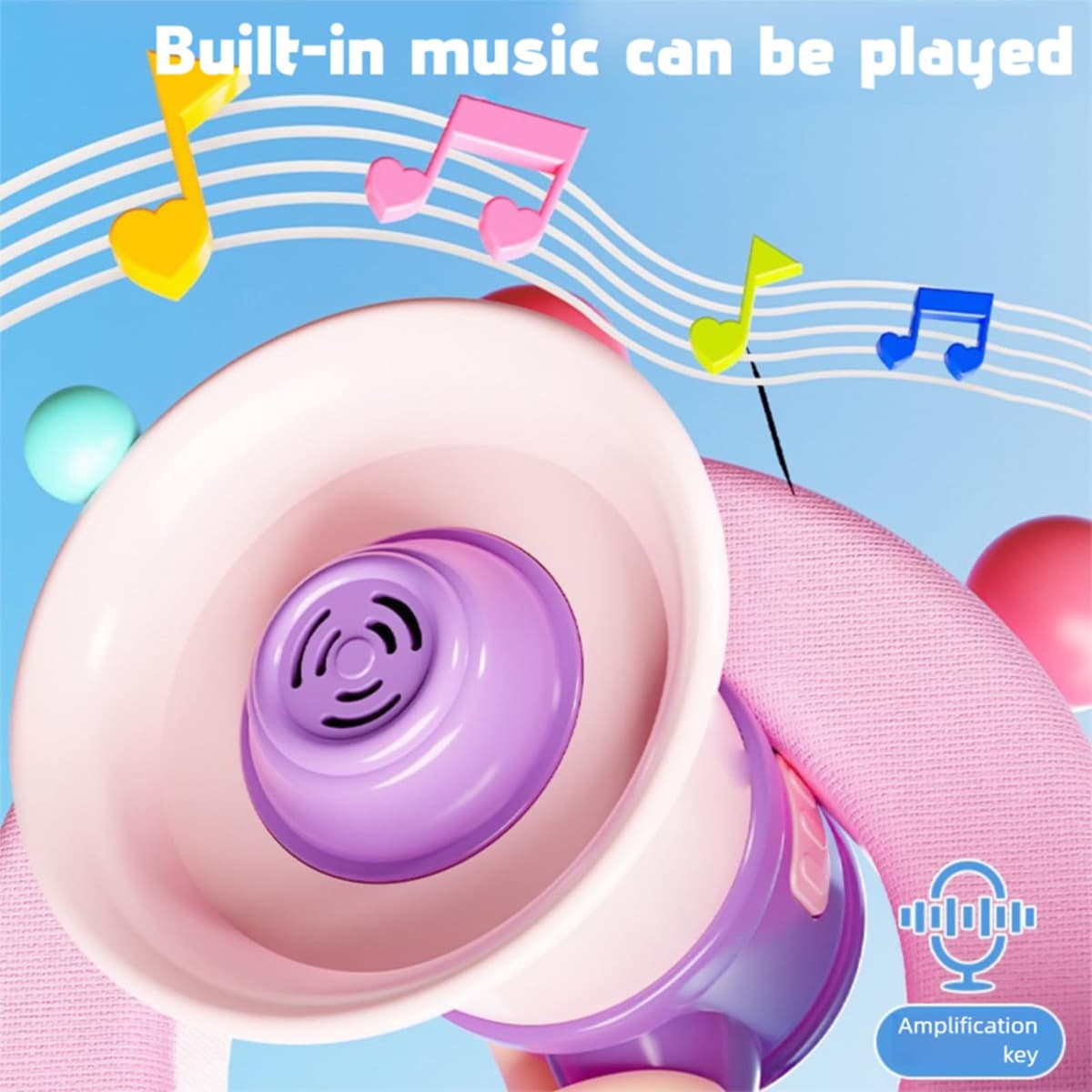 Megáfono Altavoz, Mini Amplificador de Voz Portátil Juguete con Función de Grabación Truco Broma Juguetes Regalos para Niños para Eventos Escolares Porristas — view 5