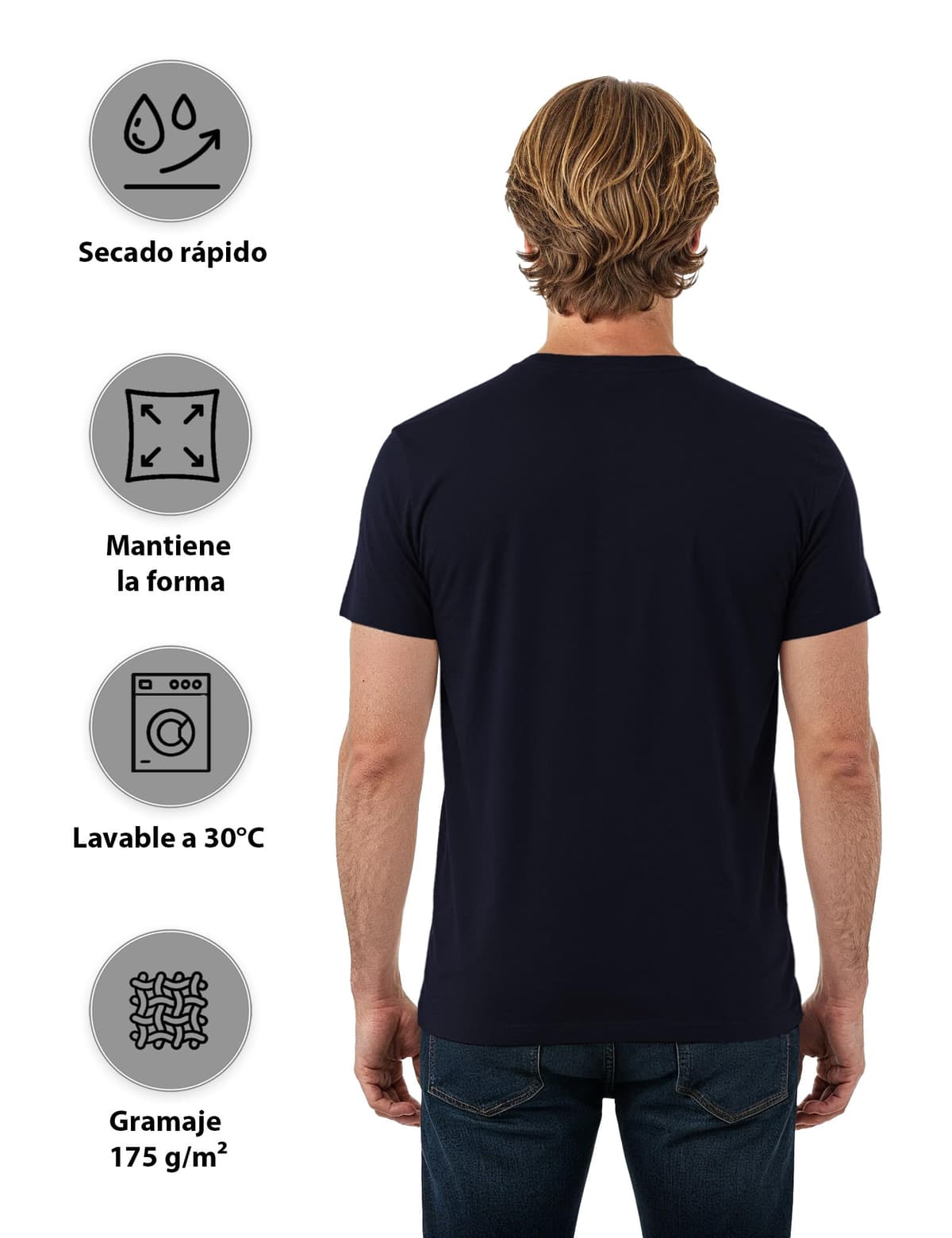 ALPIDEX T-Shirt Camisetas Hombre Pack de 5 Cuello Redondo 100% Algodón Unicolor Corta Shirt Men Camisa de Manga Casual S M L XL XXL 3XL 4XL 5XL — view 4