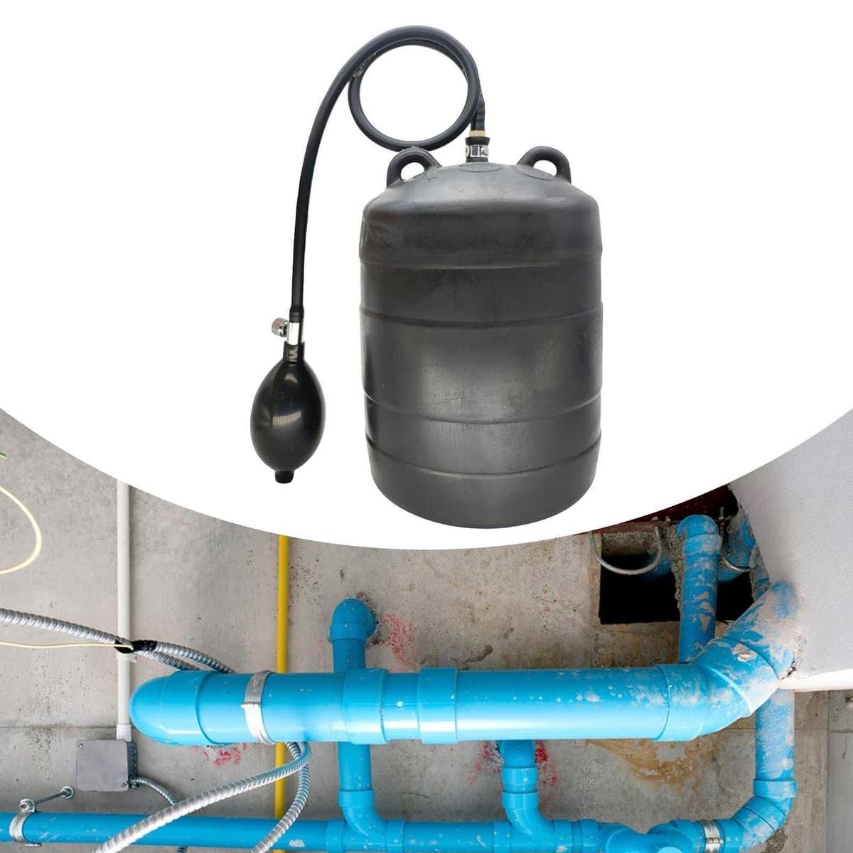 Fiocias Tapón Inflable para Tubería Plug de Caucho Reutilizable Reparación de Plomería Práctico con Bola Manual Adecuado para Inspecciones de Drenaje Pruebas, tal como se describe, Dn100 Dn110 — view 4
