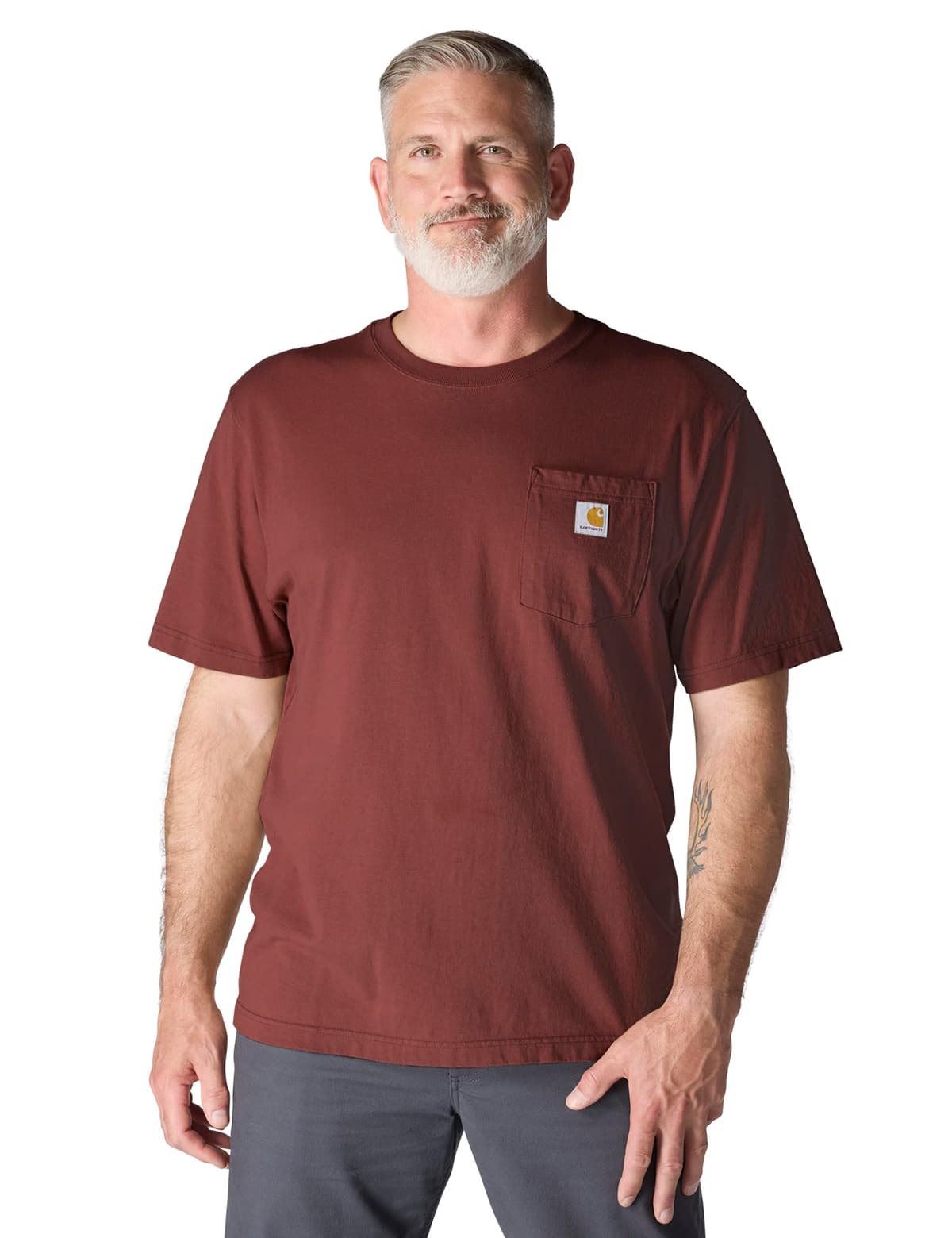 Carhartt Mens Loose Fit Heavyweight Short-Sleeve Pocket T-Shirt (Also Available in Big & Tall) CloseoutWork Utility T-Shirt — view 24