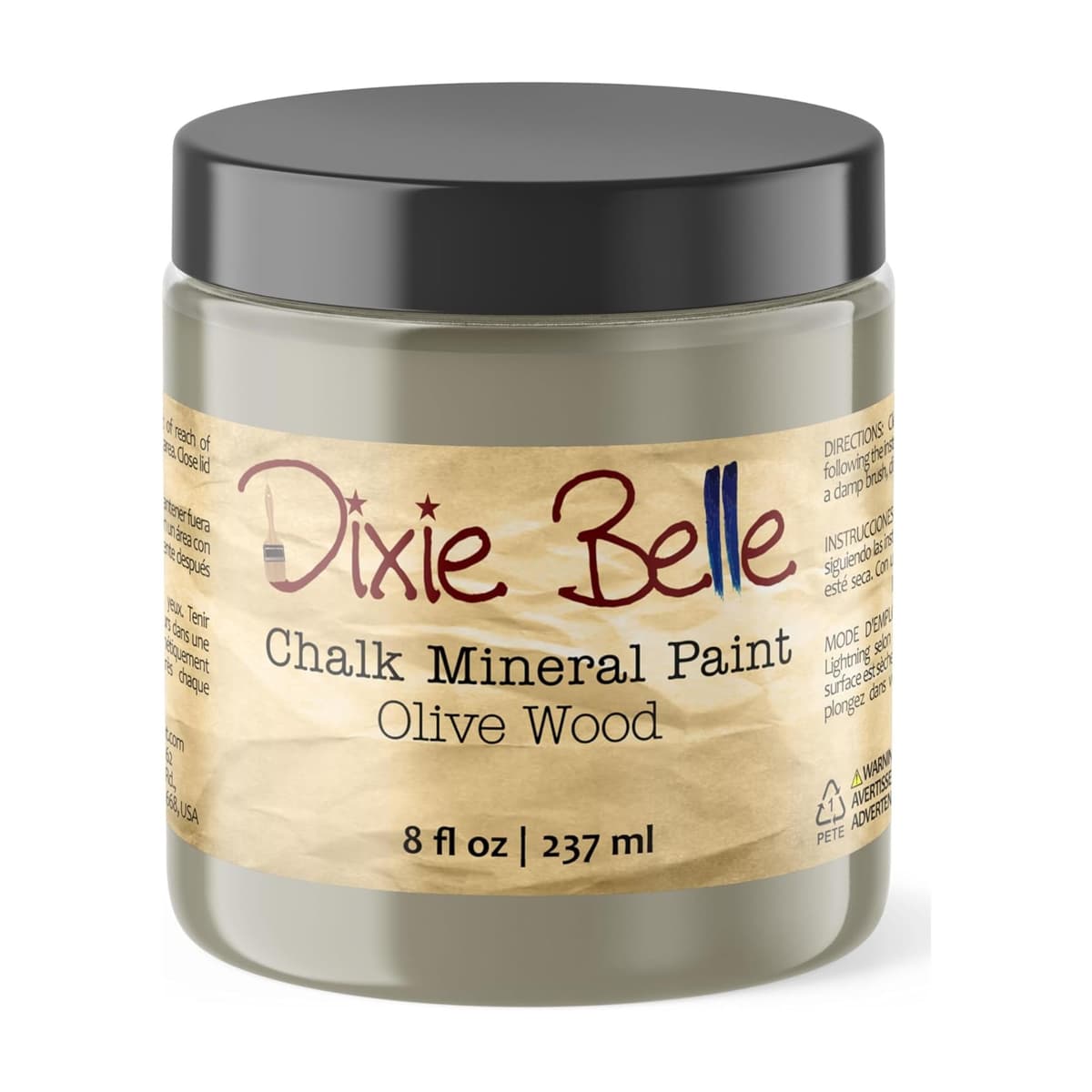 Dixie Belle Paint Company Chalk Finish Furniture Paint - Caviar (32oz) - Matte Black Chic Chalk Mineral DIY Furniture Paint — view 68