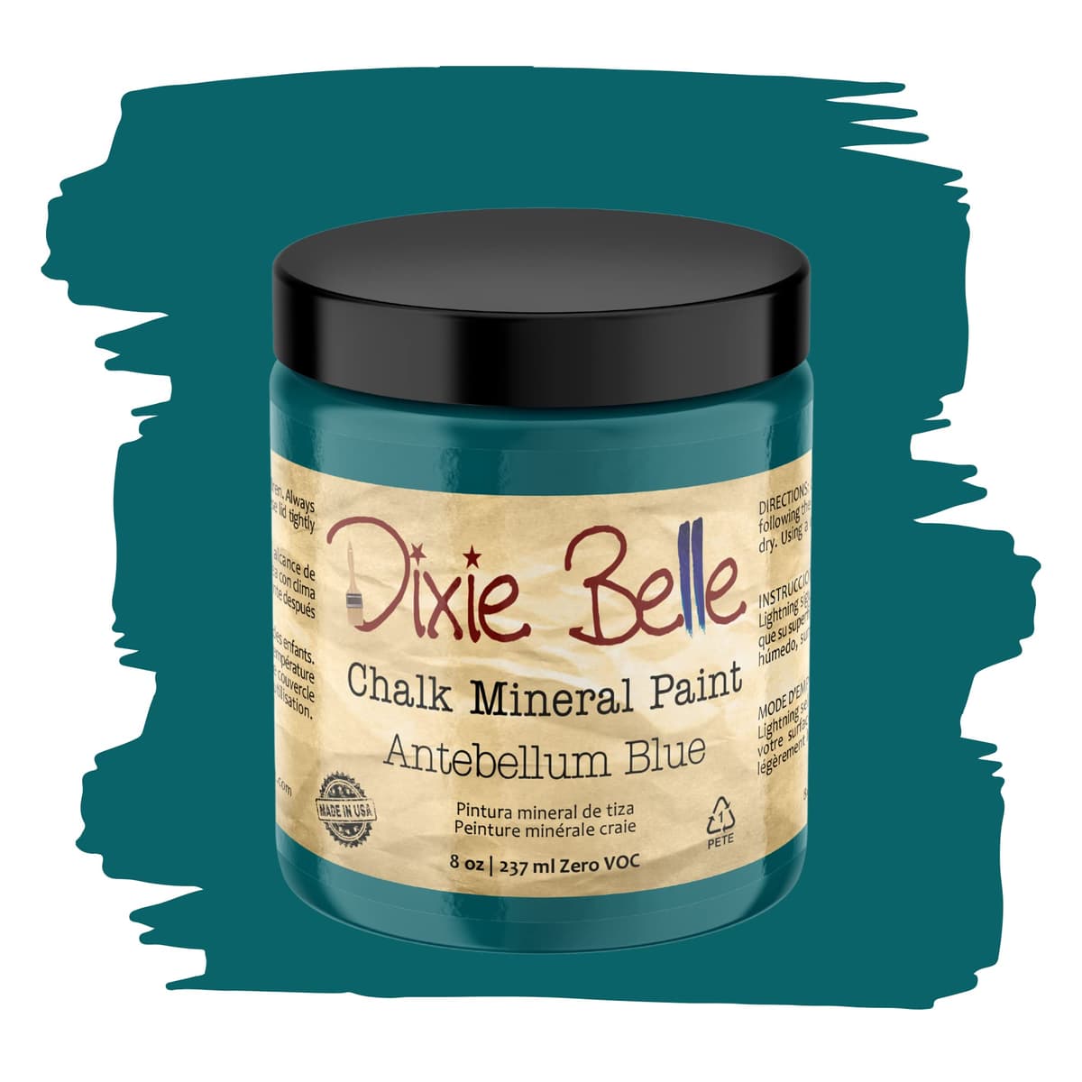 Dixie Belle Paint Company Chalk Finish Furniture Paint - Caviar (32oz) - Matte Black Chic Chalk Mineral DIY Furniture Paint — view 140