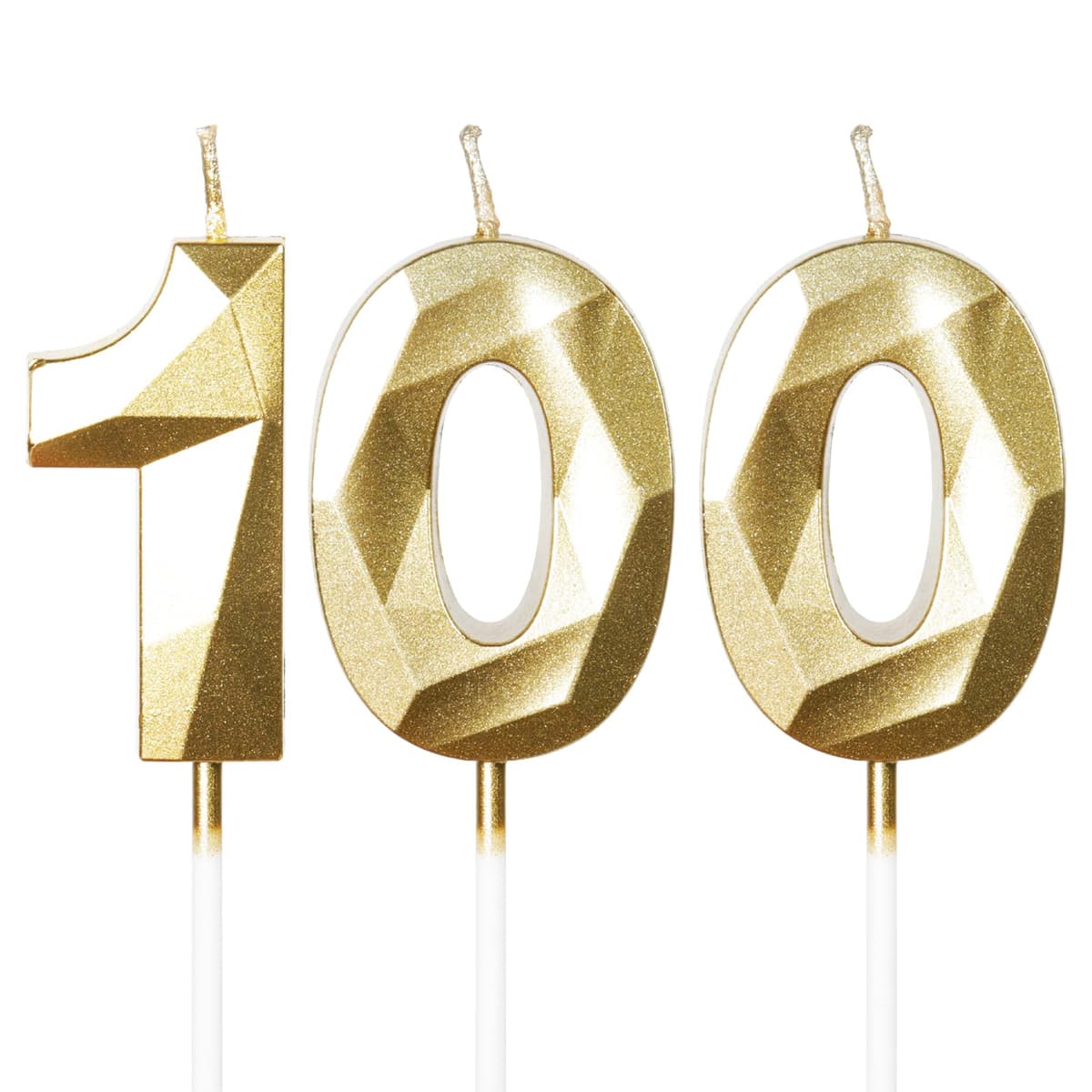 Yiran 50th Birthday Candles, Gold Number 50 Happy Birthday Candles, Cake Topper Decorations for Birthday Party, Wedding Anniversary Celebration Supply — view 185