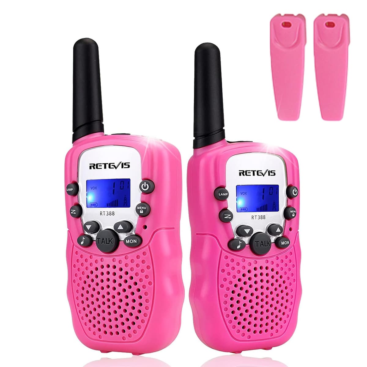 Retevis RT388 Walkie Talkie Niños PMR446 8 Canales Pantalla LCD Linterna Vox 10 Tonos de Llamada Bloqueo de Canales Talkie Walkie Juguete para Niño (Azul Oscuro, 1 Par) — view 17