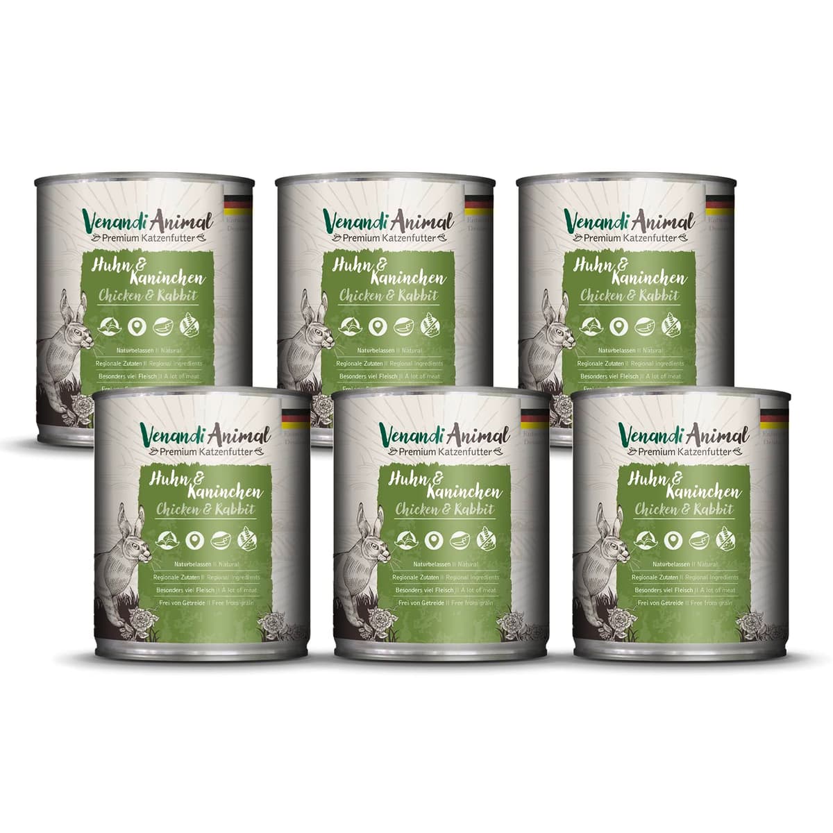 Venandi Animal Premium Cat Food, Horse as Monoprotein, Wet Food, Grain-Free and Natural, Pack of 6 (6 x 200 g) — view 23