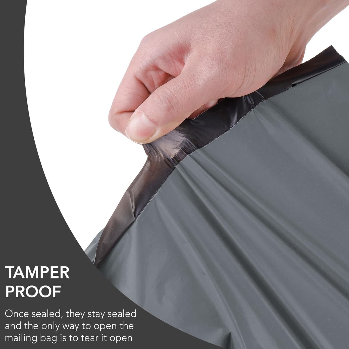 50 Mixed Grey Mailing Poly Postal Self Seal Bags 5 Sizes 10 from Each iSOUL Small to Large Postage Packaging Assorted Mailers Posting Shipping Post Parcels Package Bags (Grey, 5 Size 50) — view 2