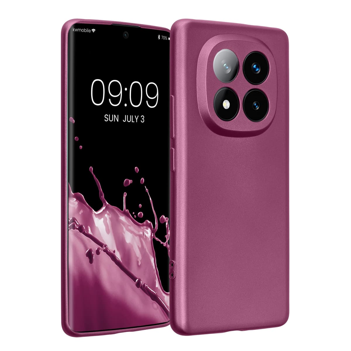 kwmobile Carcasa Compatible con Xiaomi Redmi Note 14 Pro 5G / Poco X7 Funda - Funda Ultrafina de TPU con Bordes elevados - Lavanda Metalizado — view 406