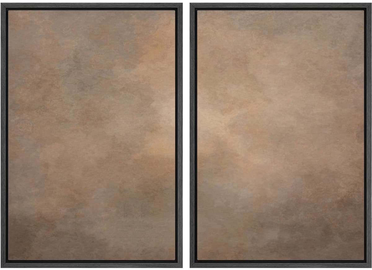 MUDECOR Framed Canvas Print Wall Art Set Watercolor Pastel Duotone Tan Landscape Abstract Shapes Illustrations Modern Art Decorative Contemporary for Living Room, Bedroom, Office - 24"x36"x2 Natural — view 61