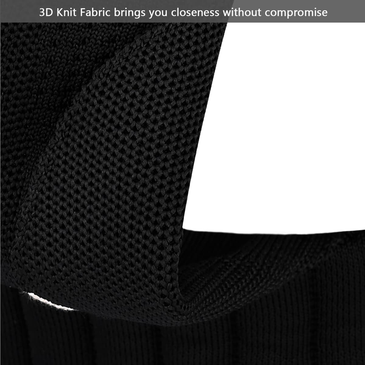 Bebamour Knit Baby Carrier,Cozy and Lightweight Carrier for 4-24 Months,Ergonomic Baby Carrier with Head Hood, Black — view 5