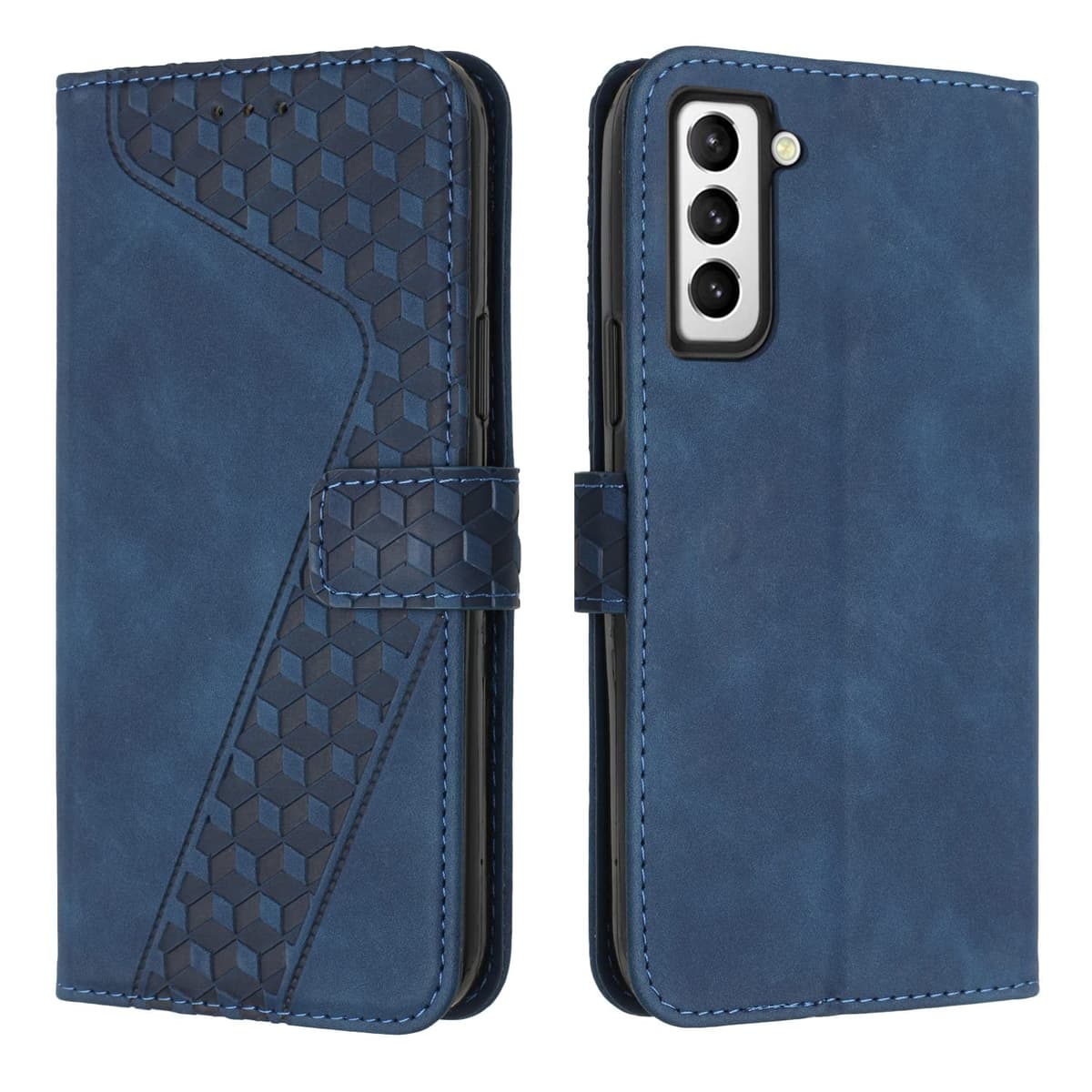 Compatible With Samsung Galaxy S21 Case, Wallet Case PU Premium Leather with Card holder Slots Magnetic Shockproof Protect Flip Cover Bookstyle Phone Cases Cover for Samsung S21 (Blue)