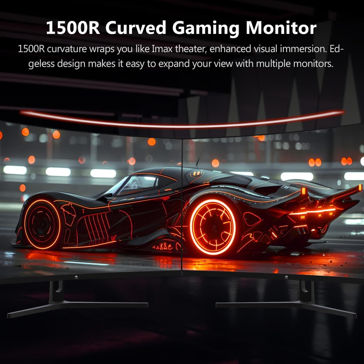Z-Edge 32 Inch Curved Gaming Monitor 240Hz 1ms MPRT Full HD 16:9 Curved Screen Frameless LED Monitor, Ultra-Thin Bezel, FreeSync, DisplayPort & HDMI, Black — view 4