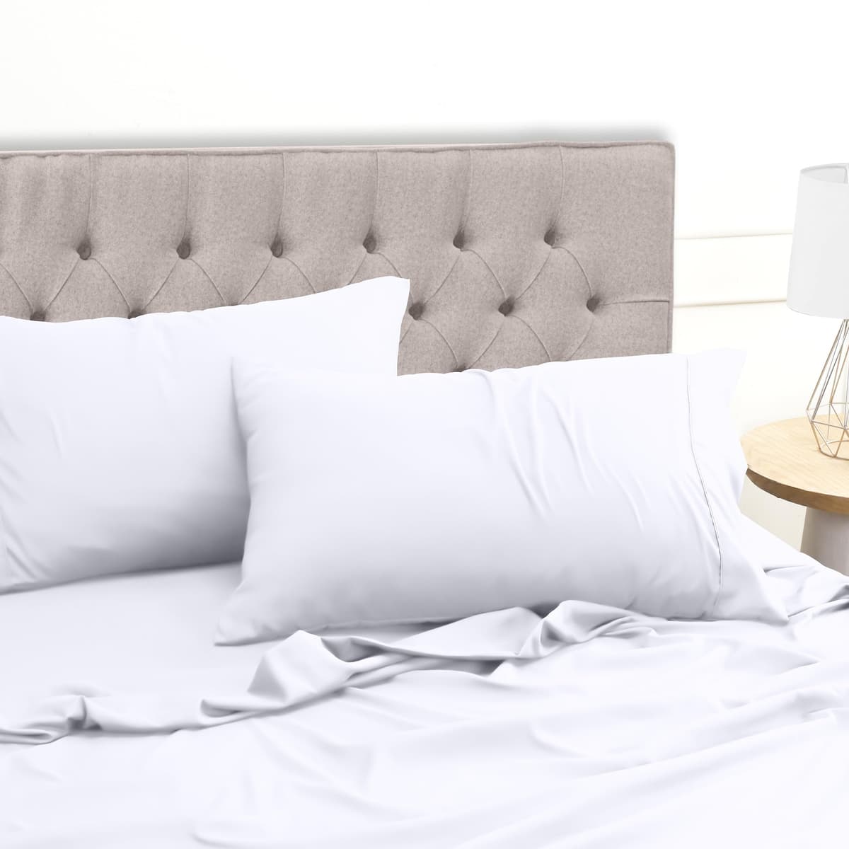 Utopia Bedding Juego de Sabanas 4 Piezas 150x200 - Poliéster Microfibra Cepillada - Oeko-Tex Certificado - Sábana Bajera, Sábana Plana y 2 Fundas de Almohada 50x75 (Cama 150, Blanco) — view 6