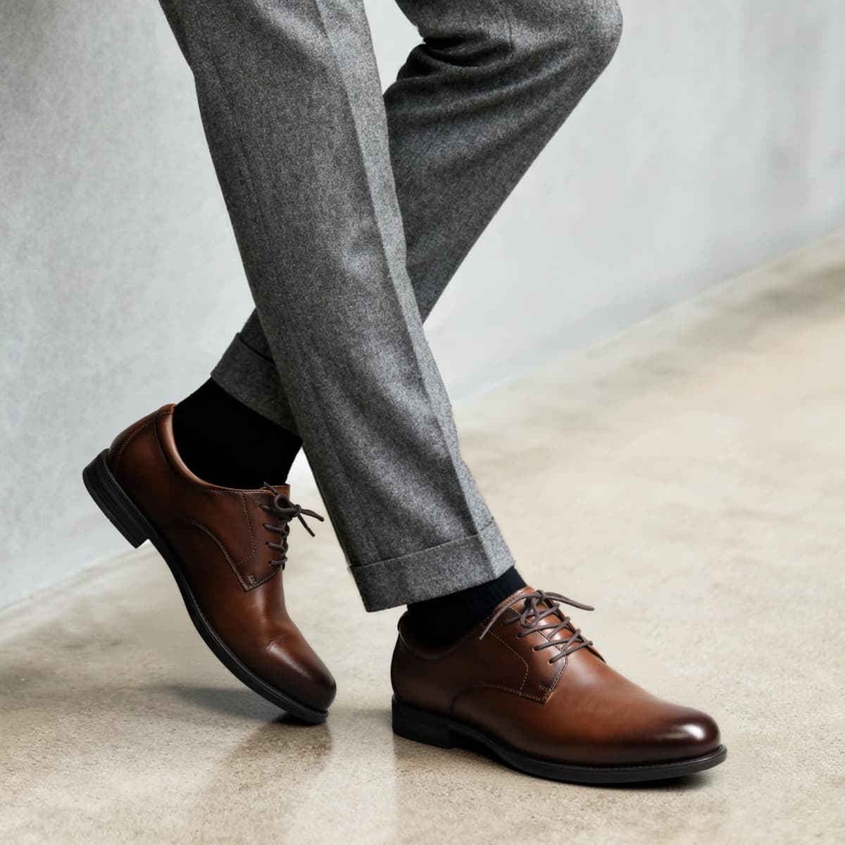 Bruno Marc Zapatos de vestir clásicos de cuero para hombre, cómodos, Oxfords para negocios, formales, con cordones — view 3