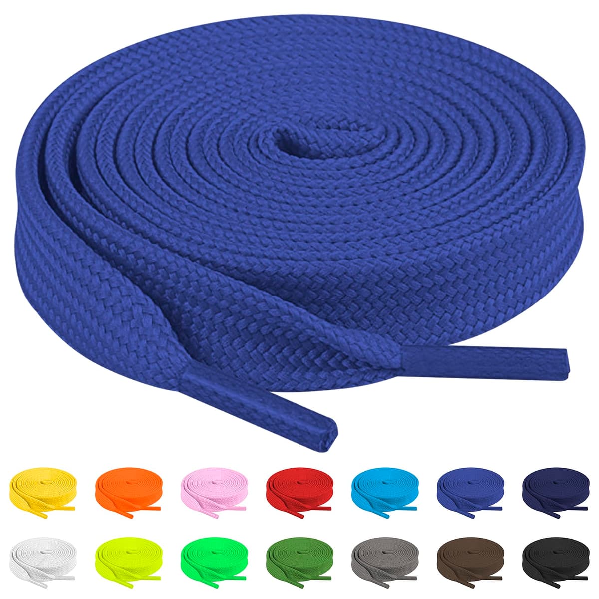 TBOC Cordones Planos para Calzado Zapatos Deportivas Zapatillas Botas Cordón Patines Fútbol Deportes [Ancho 8 mm] Compatibles con Converse Nike Adidas Panama Jack Vans — view 11