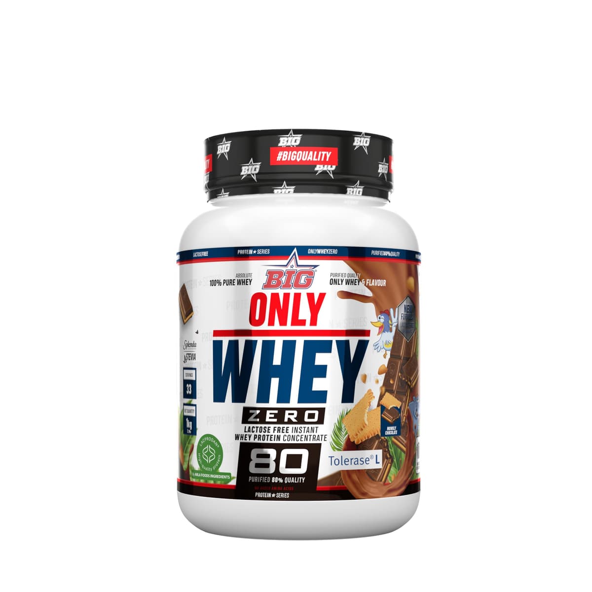 BIG - Proteinas Whey - Proteina en Polvo para Desarrollo de Masa Muscular y Recuperación - Materia Prima Premium - Whey Protein Sin Lactosa, Sin Azúcar, Sin Grumos (1Kg, Cacaolat) — view 28